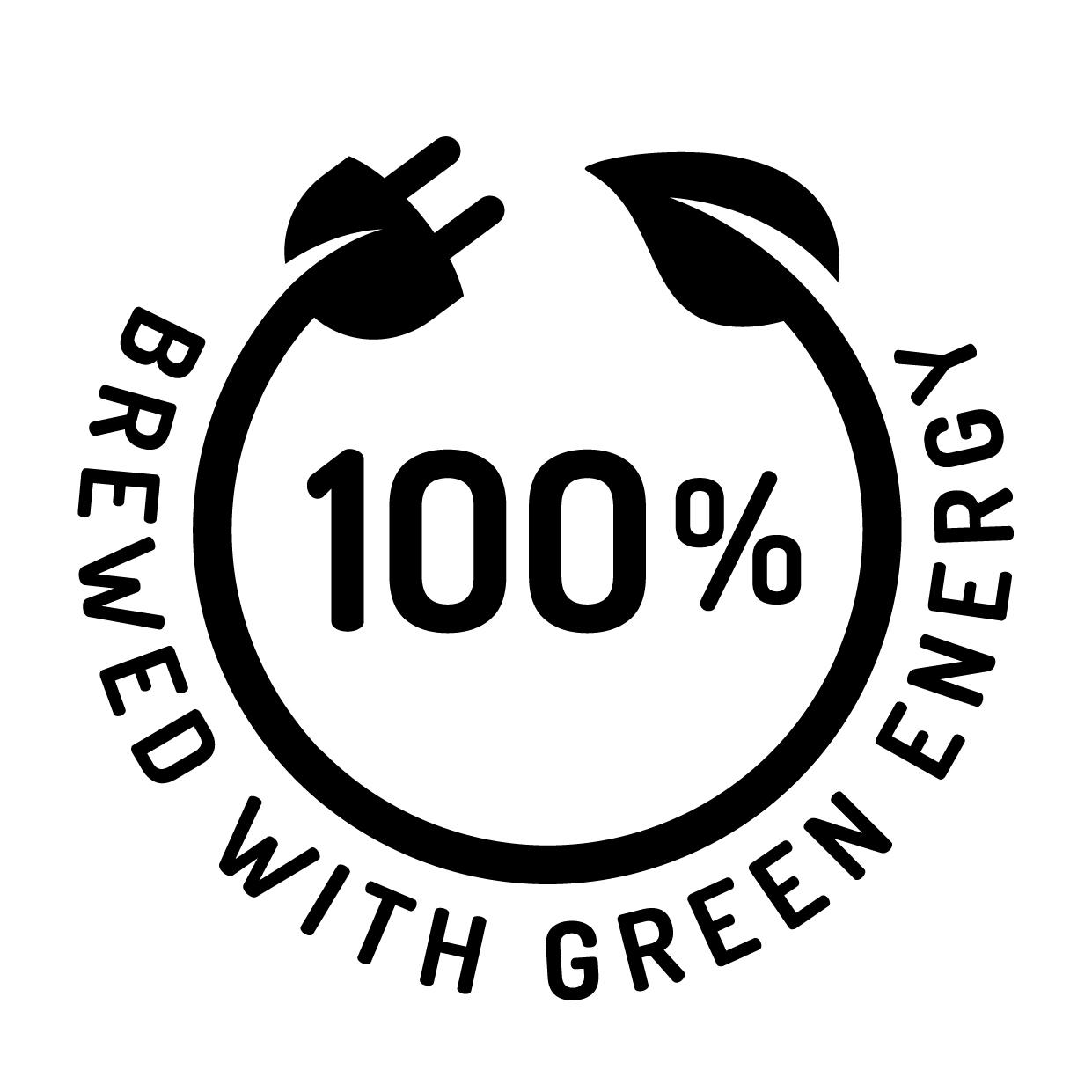 Prekės ženklas: BREWED WITH GREEN ENERGY 100 %